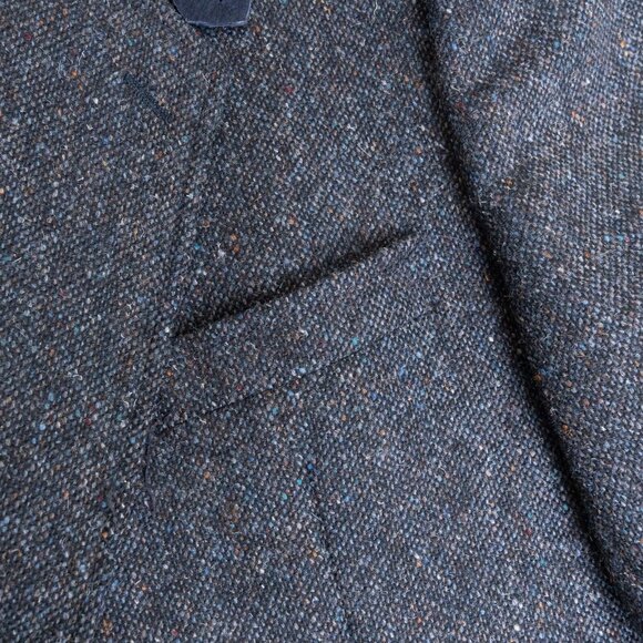 Vintage Tweed Sport Coat Wool Blazer Jacket Elbow Patches England 48 L Moores - Picture 9 of 16